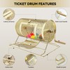YUZPKRSI Raffle Drum, Professional Brass Plated Raffle Ticket Spinning Cage