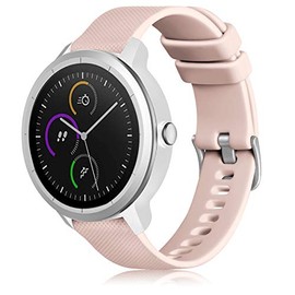 GEAK Compatible with Garmin Vivoactive 5 Watch Bands/Garmin Vivoactive 3 Watch Bands,20mm Silicone Band for Vivoactive 3 Music/Vivomove Sport,Forerunn