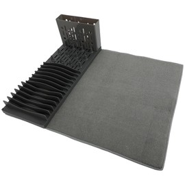 Lily's Home Premium Microfiber Dish Drying Mat with Collapsible Rack for Kitchen Counter - Drying Pad for Plates, Bowls & Utensils - Sink Drying Rack, Plate Rack & Dish Mat