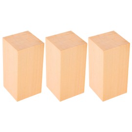 Artibetter Carving Wood, Basswood Carving, Wood Carving, Square Wood, Wood Carving Blocks, Set of 3, Wood, Premium Wood, for Crafts, Carving, Woodworking, Printmaking, Seal Engraving, DIY, Suitable