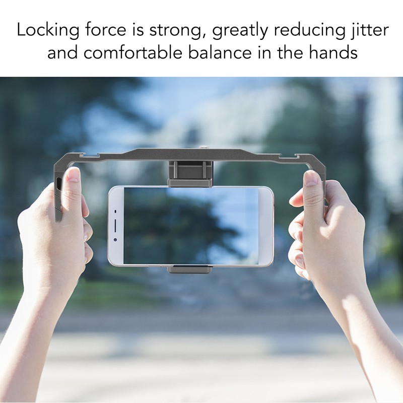 Aluminium Alloy Phone Video Cage with Dual Handles Portable Phone