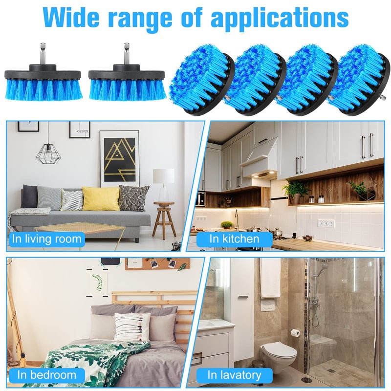 Drill Brush Attachment Power Scrubber Cleaning Kit Multi Purpose Drill
