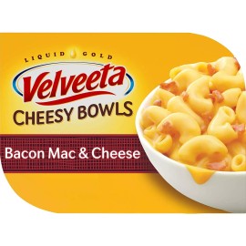 Velvet Velveeta Cheesy Bowls Bacon Mac & Cheese 9 oz Sleeve [6-Bowls]