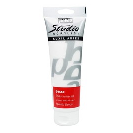 Pébéo – Studio Acrylics 250 ML Gesso – White Gesso Primer – Acrylic Paint Universal Primer to Prepare All Your Surfaces – 250 ml