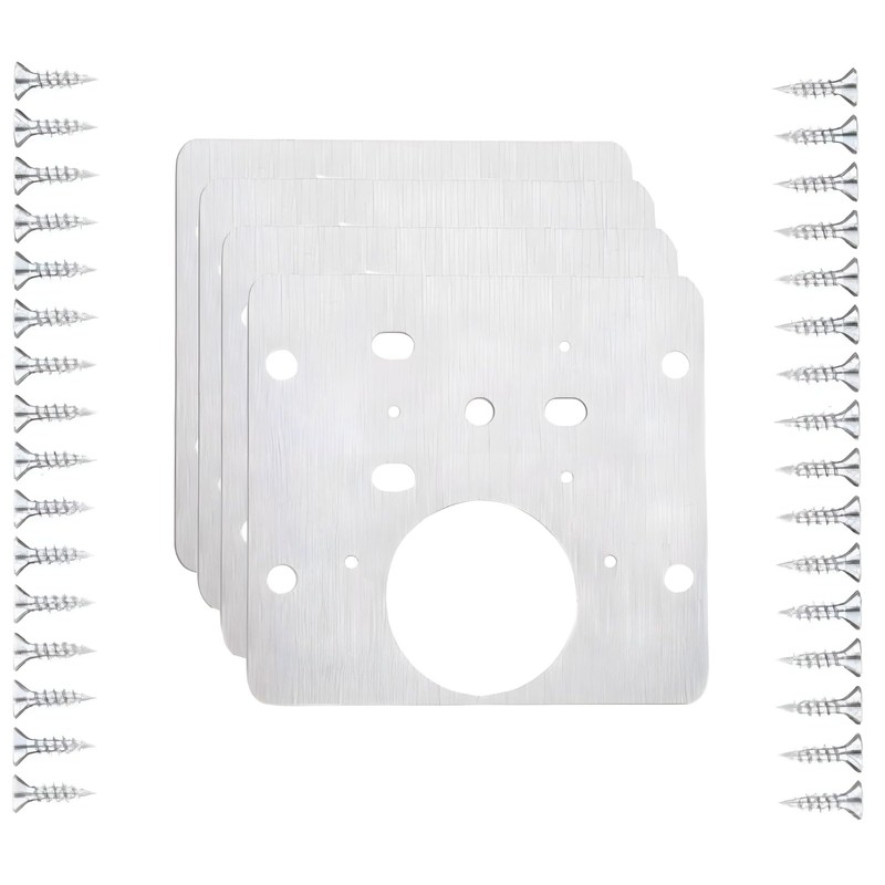8 Pack Cabinet Hinge Repair Plate,Kitchen Cupboard Hinge Repair Kit