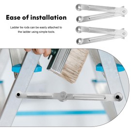 Gadpiparty 2pcs Ladder Attachment Replacement Hinge Step Ladder Foldable Tie Rod Folding Ladder Hinge