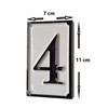 Hand Painted Italian Ceramic House Numbers Simple Design Tile Size