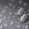 2 Sheets 5D Embossed Flower Nail Art Stickers Summer Spring