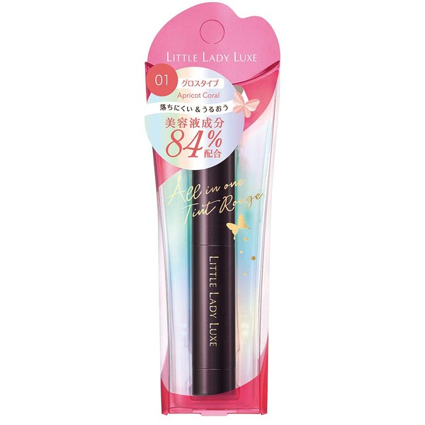 Little Lady Luxe All-in-One Rouge G01 Lipstick, Apricot Coral, 0.1