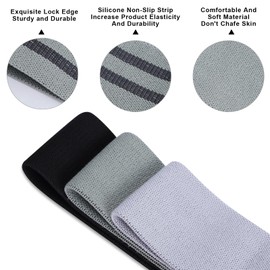 3PCS Knitted Resistance Bands Set – Pilates Bands for Hip, Glute & Full Body Workouts, Multiple Strength Levels, Ideal for Gym, Yoga, and Pilates Training