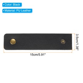 PATIKIL Napkin Rings, 12 Pcs Leather Napkin Rings Rustic Holder for Table Decor Thanksgiving Farmhouse Wedding Fall Banquets Dinner Party Ornaments Classic, Black