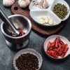 Tera 18/8 Stainless Steel Mortar and Pestle with Brush,Pill Crusher,Spice
