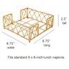 Boston International Arch Design Lunch Napkin Holder Caddy, Gold Leaf