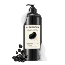 Nature Republic Black Bean Root Revitalizing Scalp & Hair Shampoo, 1,000ml / 33.8 fl.oz. Bulk Size | Effective for Thinning Hair and Increasing Volume, Hydration, Natural Gloss | For All Types of Hair