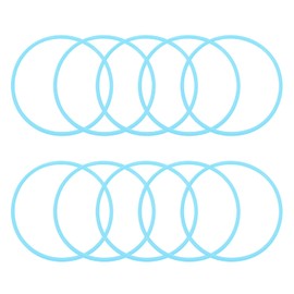 ONLYKXY 10pcs Silicone Hair Rubber Bands 5.5cm No-slip Soft Elastic Band Hair Ties Rubber Ring for Women Girls Braids Ponytails Sports Wet Hair Work Outs Hair Accessories (Light Blue)