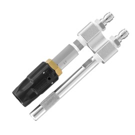 Pressure Washer Chemical Tip M5 Nozzles, 0 to 60° Adjustable, Long Reach Soap Nozzle, 3-7 GPM 1000-6000Psi 1/4in Fast Connect Downstream Soft Wash Nozzle for Washing Windows, Roofs