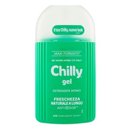 Chilly, Detergente Intimo Gel, Freschezza naturale a Lungo, con Anti-Odor, Per L'Igiene Intima, con Mentolo Naturale per una piacevole sensazione di freschezza, pH 5, Clinicamente Testato - 300 ml