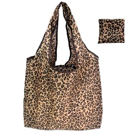 SCGEHA Eco Bag, Large Capacity, Foldable, My Bag, Lightweight, Shopping Bag, Stylish, Pattern, Compact, panther