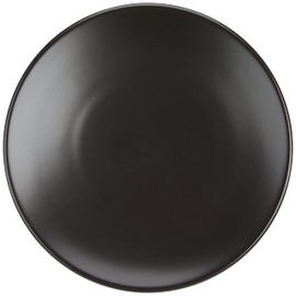 Koyo Pottery 14730006 Patio Plate, Approx. 7.5 inches (19 cm), Round Plate, Black, Matte Black, Salad Plate, Stylish, Made in Japan