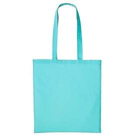 Boolavard Cotton Tote Bag, Lightweight Medium Reusable Grocery Shopping Cloth Bags, Suitable for DIY, Advertising, Promotion, Giveaway, Activity (Peppermint)