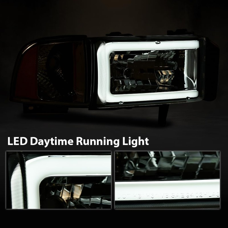 G-PLUS LED C Light Bar Headlights Assembly Fit Dodge Ram