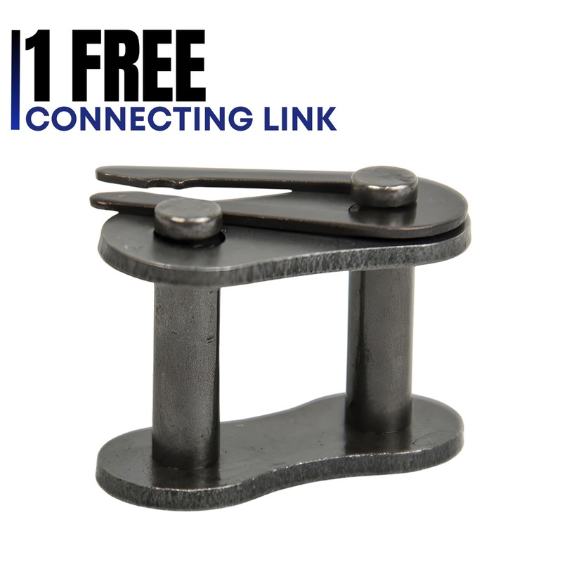 Jeremywell 50 Roller Chain 10 Feet with 1 Connecting Link