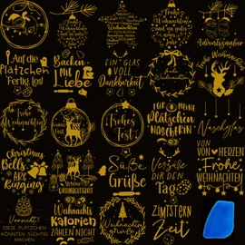 ZMRU 24 Sheets Vintage Christmas Rub On Transfers for Crafts, Rub On Transfers Christmas for Wood Slices，Furniture Decals, Glass, Leather, Canvas, Fabric Projects,3 * 3inch(Warm Holidays)