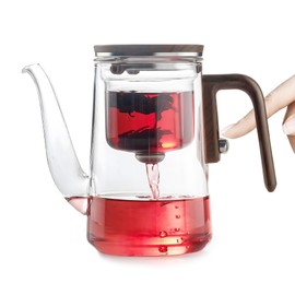 MEDAMOC Enchanti Tea Pot, Glass Magic Teapot with Strainer-800ML