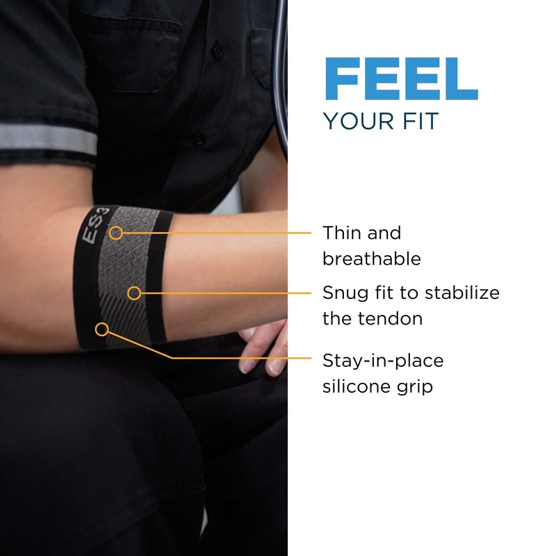 OrthoSleeve Elbow Brace ES3 designed to help with Tennis Elbow,