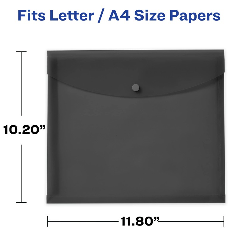 Avery Document Holder Envelope, Holds 450 Letter/A4-Size Sheets, 4-Color 4-Pack
