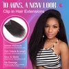 Elailite Afro Clip-In Real Hair Extensions for Complete Hair Extensions,