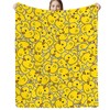 JOOCAR Cute Rubber Duck Throw Blankets Yellow Cartoon Ducks Throw