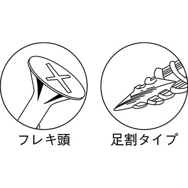 TRUSCO(トラスコ) 軸細コーススレッドスクリューステン M3.3×40 50本入 TKS-S40JH