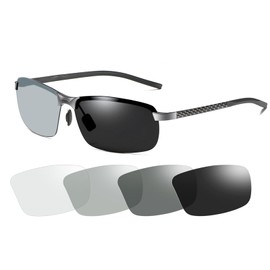 YIMI Polarized Photochromic Driving z87 Sunglasses For Men Day and Night safety glasses (carbon fibre)