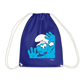 Spreadshirt The Smurfs Gift Jokey Smurf Drawstring Bag, One Size, Royal Blue