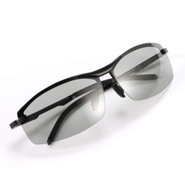 YIMI anteojos de sol polarizadas para conducción fotocromática z87 para hombres y mujeres día y noche, A557-negro