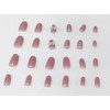 24 Nail Pieces, Pink Gurege for Adult Impression, Butterfly Attachment,
