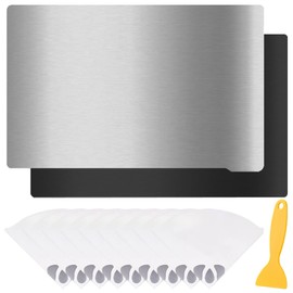 Youmile Resin 3D Printer Build Plate, Magnetic Flexible Spring Steel Platform (196 X 126mm) 3D Printer Accessories for Elegoo Saturn with Scraper, Resin Filter