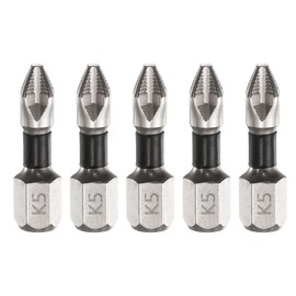 HARFINGTON 5pcs Impact Phillips Screwdriver Bit PH2 (#2) Anti Slip Tip 1/4" Hex Shank 1" (25mm) Long Magnetic Cross Screw Driver Industrial Power Drill Bits for Remove Fastening Screws