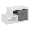 Furinno Viola Multipurpose Shelf in with Bin in White