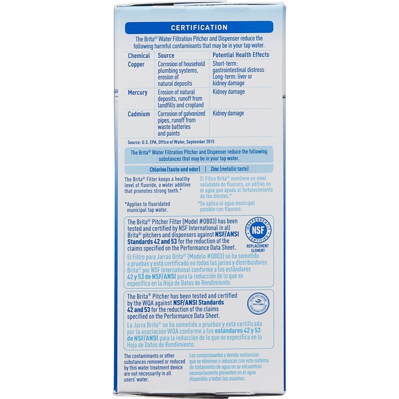 Brita Standard Water Filter, Standard Replacement Filters for Pitchers and