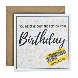 Funny Reduced Birthday Card - with Envelope
