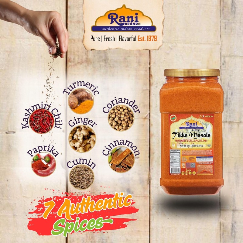 Rani Tikka Masala Indian 7-Spice Blend 80oz (5lbs) 2.27kg Bulk