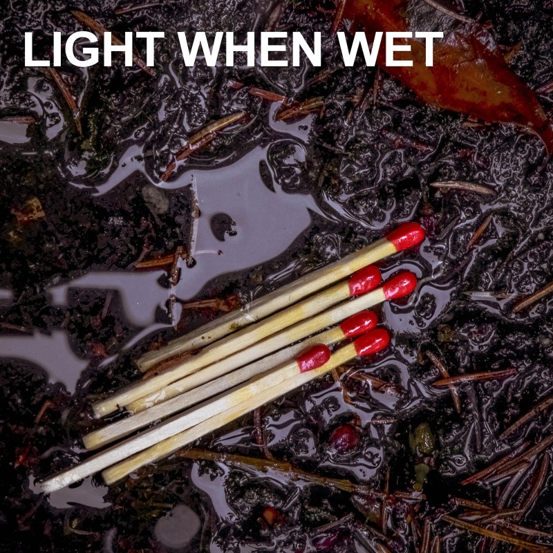 UCO 8-Pack Waterproof Matches for Outdoor, Camping, Hiking, Hurricane and