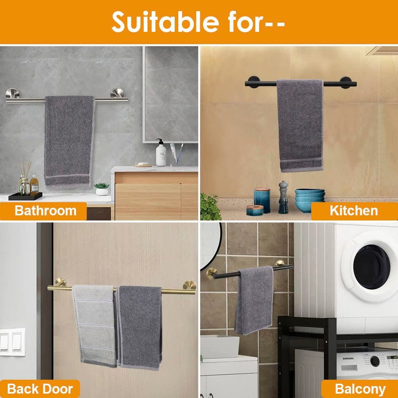 TocTen Bath Towel Bar - Thicken SUS304 Stainless Steel Bathroom