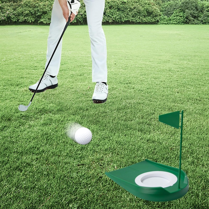 Shu-Ran 3 Pack Golf Putting Cups with Flags, Plastic Golf