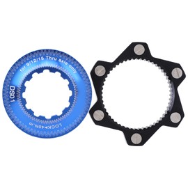 Center Lock Adapter 6 Bolts Center Disc Brake Rotor Conversion Seat for Bicycle Mountain Bike(Black Blue )