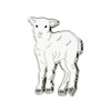 PinMart Cute White Lamb Farm Animal Enamel Lapel Pin