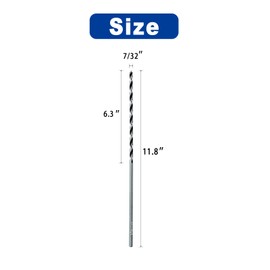 SALI 15pcs 7/32" Brad Point Wood Drill Bit Set for Hardwood, Plywood, Plastic; Carbon Steel, Titanium; 11" Long; Drill Bits