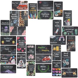Mr. Pen Inspirational Cards - 60 pcs Positive Affirmations & Motivational Cards with Unique Quotes, Kindness Themes, Business Card Size, Blank Back (3.5x1.9)
